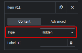Elementor - Set field type to Hidden